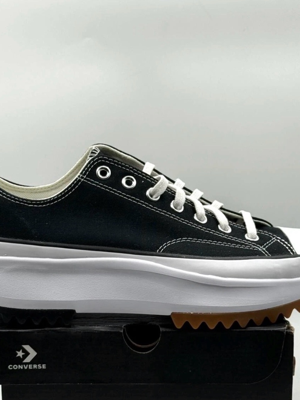 Converse Run Star Hike Canvas Platform Black/White/Gum US M 8.5 W 10 - Picture 6 of 6